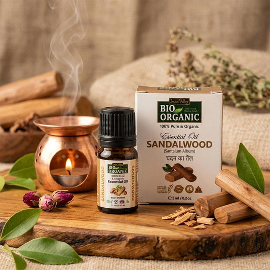 【Indus Valley】 Pure & Organic Sandalwood Essential Oil - 5ml|ピュア&オーガニック サンダルウッド エッセンシャルオイル|5ml