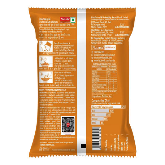 【Patanjali】 Nutrela Soya Bari Chura (Granules)|ニュートレラ ソヤ バリ チュラ(大豆ミート 粒状)|1kg