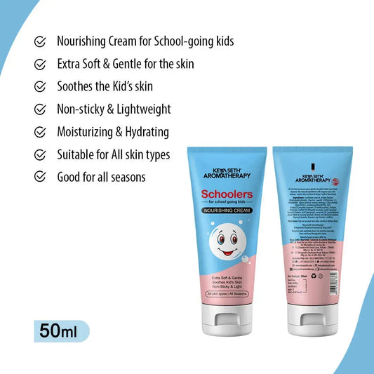 Schoolers Nourishing Cream Gentle & Safe, Intensive Moisturizing & Nourishing Ultra-Light for Kids- Hypoallergenic, No Paraben & Sulfates 50g