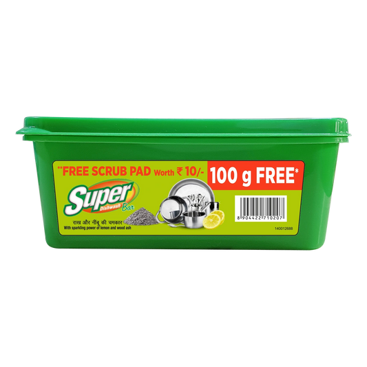 Patanjali Super Dish Wash Bar-600g (500g+100g)+ Scrub Pad