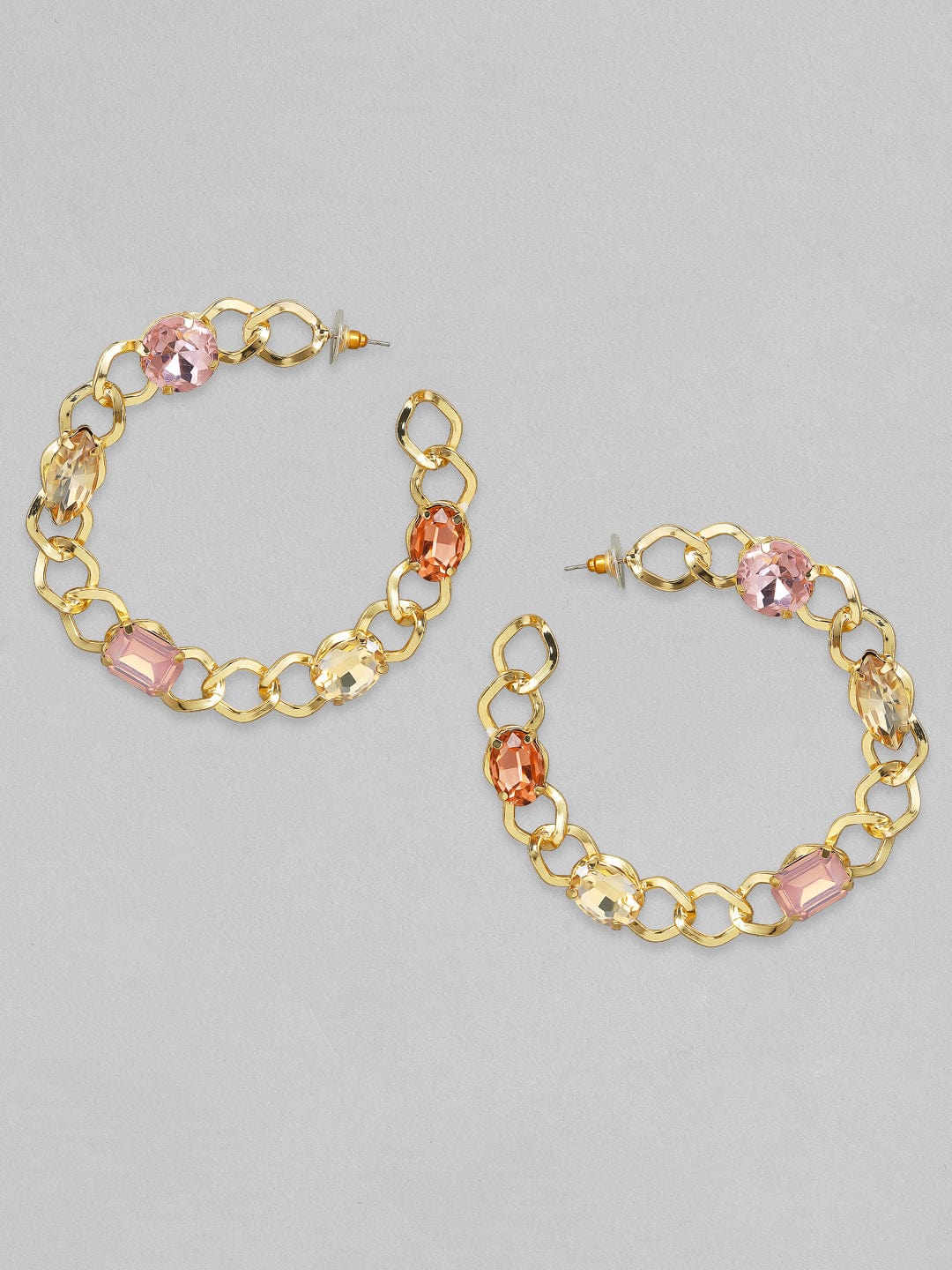 【Rubans】 Gold-Plated Handcrafted Half Hoop Earrings|ゴールドメッキ ハンドクラフト ハーフフープ イヤリング