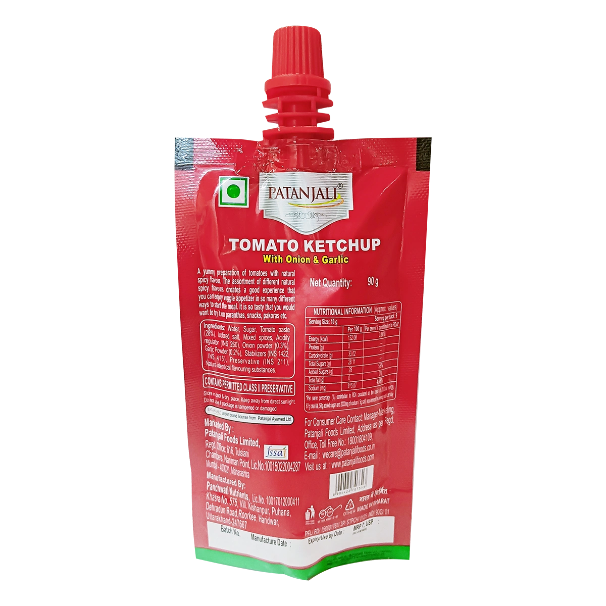 Patanjali Tomato Ketchup With Onion Garlic (950 g) 90g