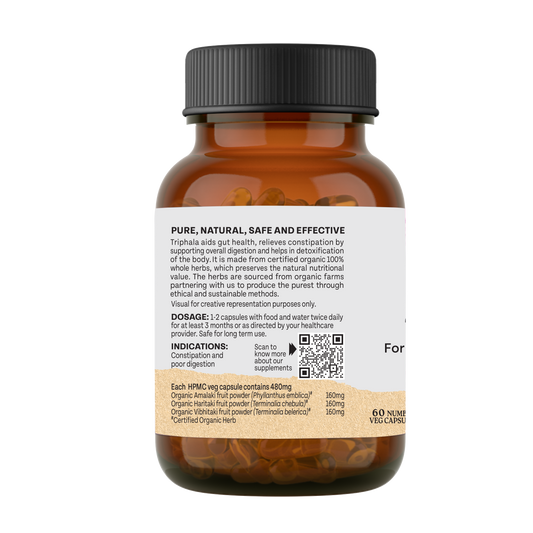 【Organic India】 Triphala Capsules|トリファラ カプセル|60 Capsules
