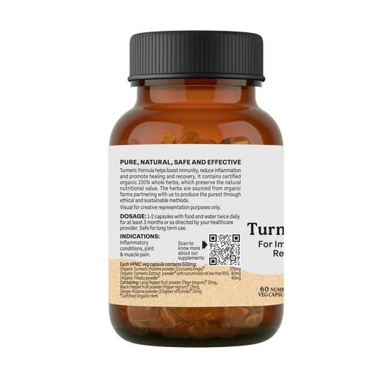 【Organic India】 Turmeric Formula Capsules|ターメリックフォーミュラ カプセル|60 Capsules x 2