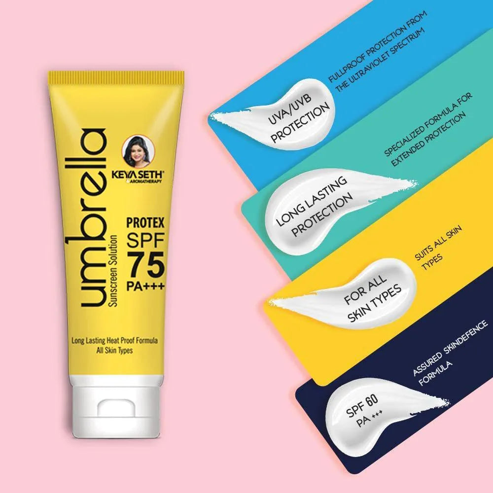 Umbrella Sunscreen Advance Treatment Kit SPF 75 Solution + SPF 50 Powder 150ml