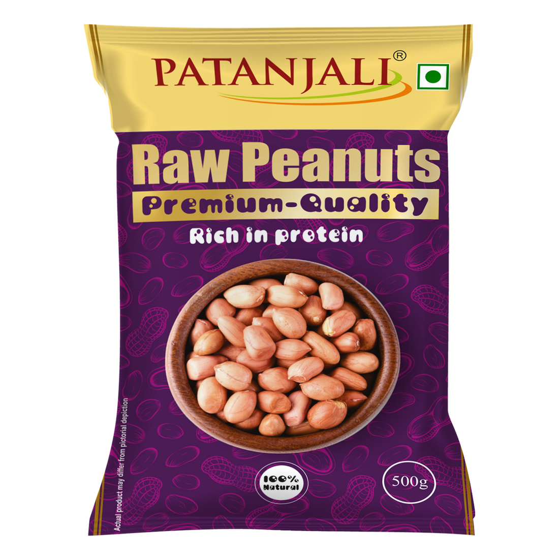 Patanjali 【Patanjali】 Raw Peanuts｜生ピーナッツ｜500g｜現地直輸入で買える日本国内最安級【インドの森】