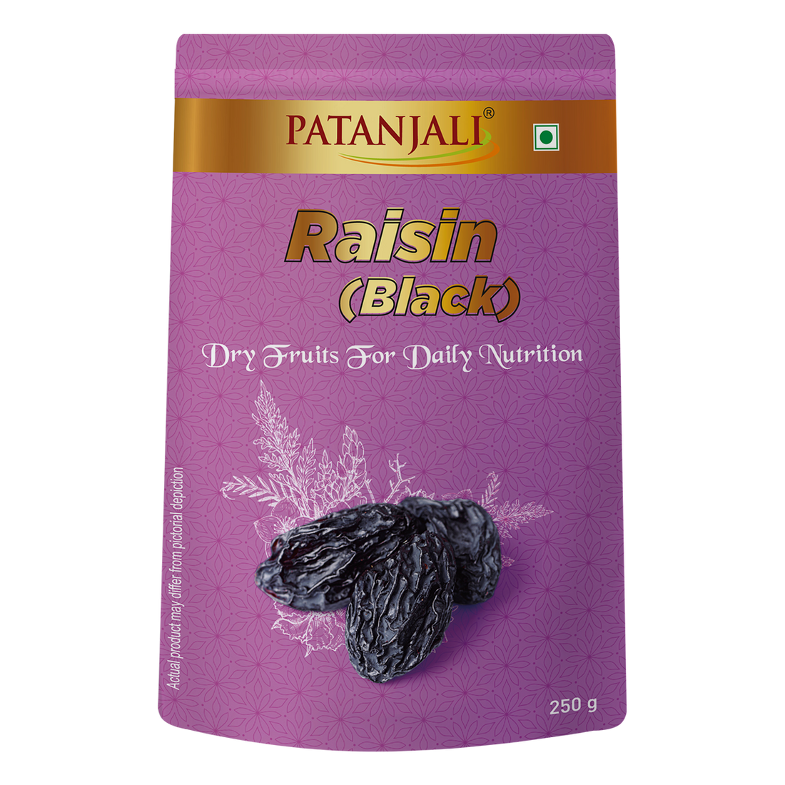 Patanjali 【Patanjali】 Raisins Black (Kishmish Kali)｜ブラックレーズン（キシュミシュ・カリ）｜250g｜現地直輸入で買える日本国内最安級【インドの森】