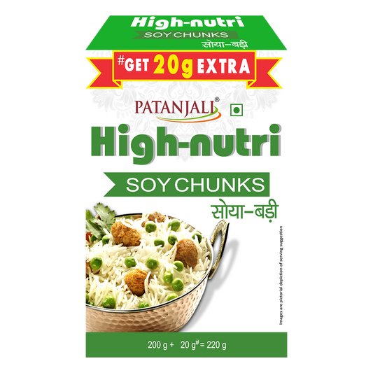 Patanjali 【Patanjali】 Soya Chunks｜ソイチャンク｜220g｜現地直輸入で買える日本国内最安級【インドの森】