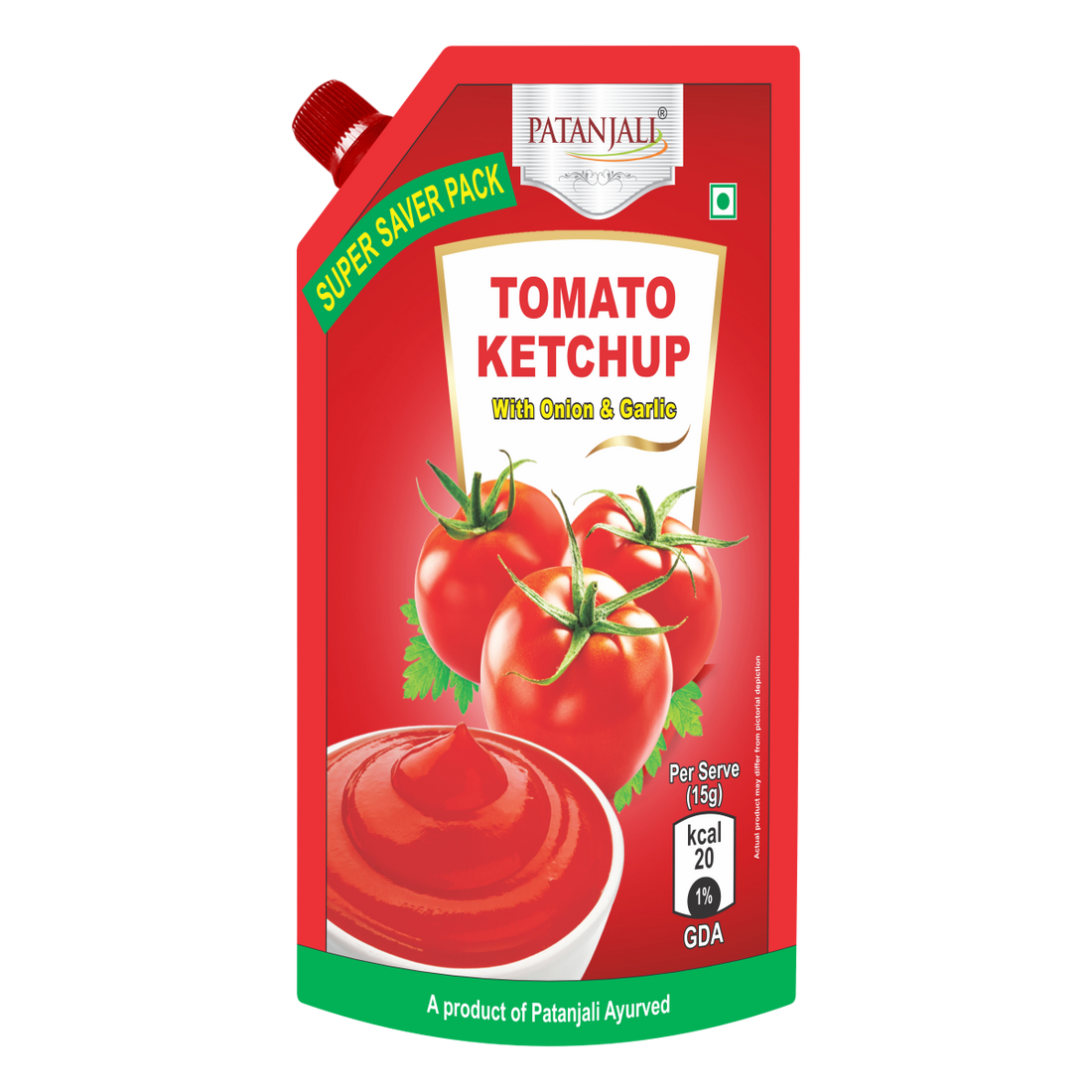 Patanjali 【Patanjali】 Tomato Ketchup With Onion Garlic｜オニオン＆ガーリック入りトマトケチャップ｜950g｜現地直輸入で買える日本国内最安級【インドの森】