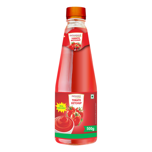 Patanjali 【Patanjali】 Tomato Ketchup W/o Onion Garlic (B)｜トマトケチャップ（オニオン・ガーリック不使用）｜500g｜現地直輸入で買える日本国内最安級【インドの森】