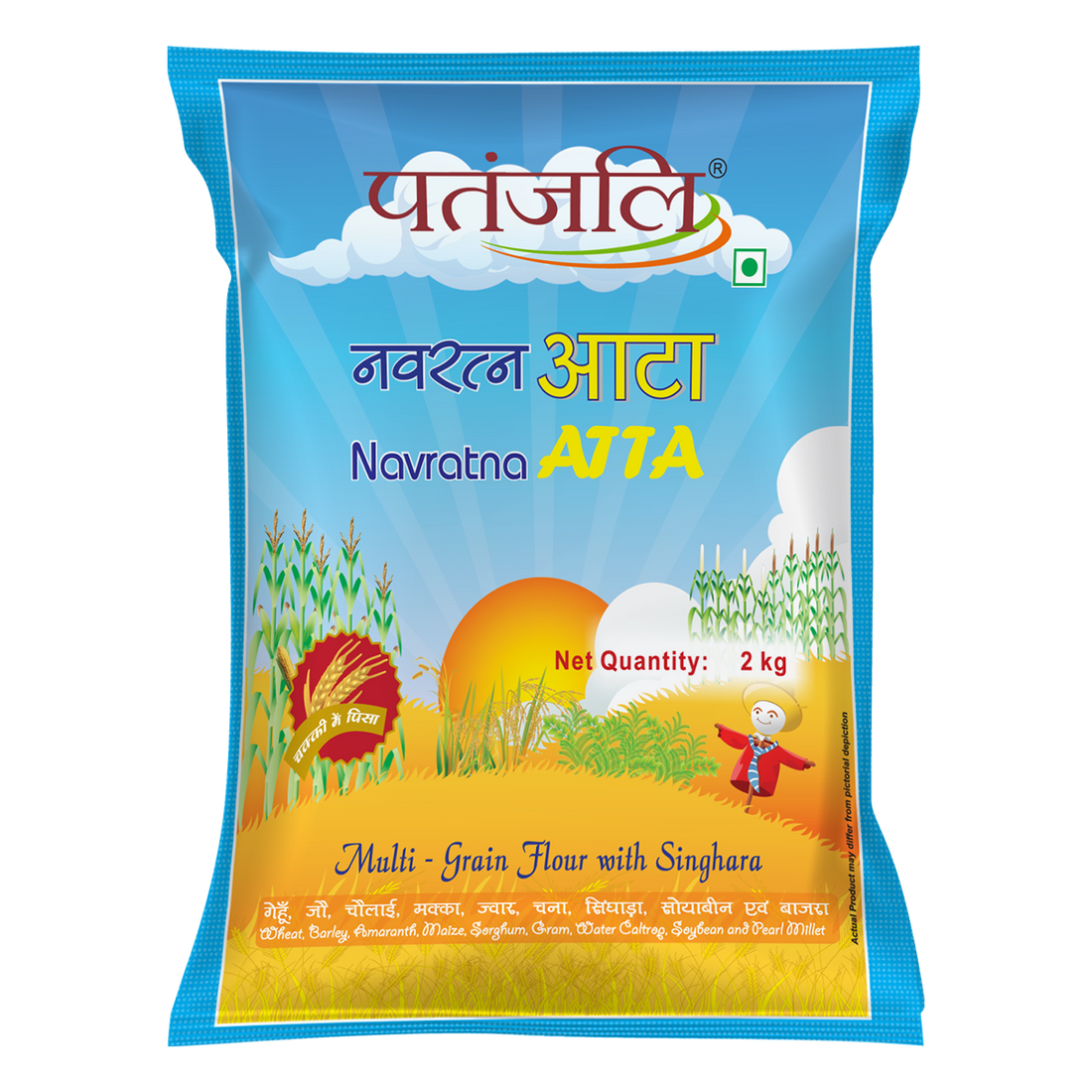 Patanjali 【Patanjali】 Navratna Atta｜パタンジャリ ナヴラトナ アタ｜2000g｜現地直輸入で買える日本国内最安級【インドの森】