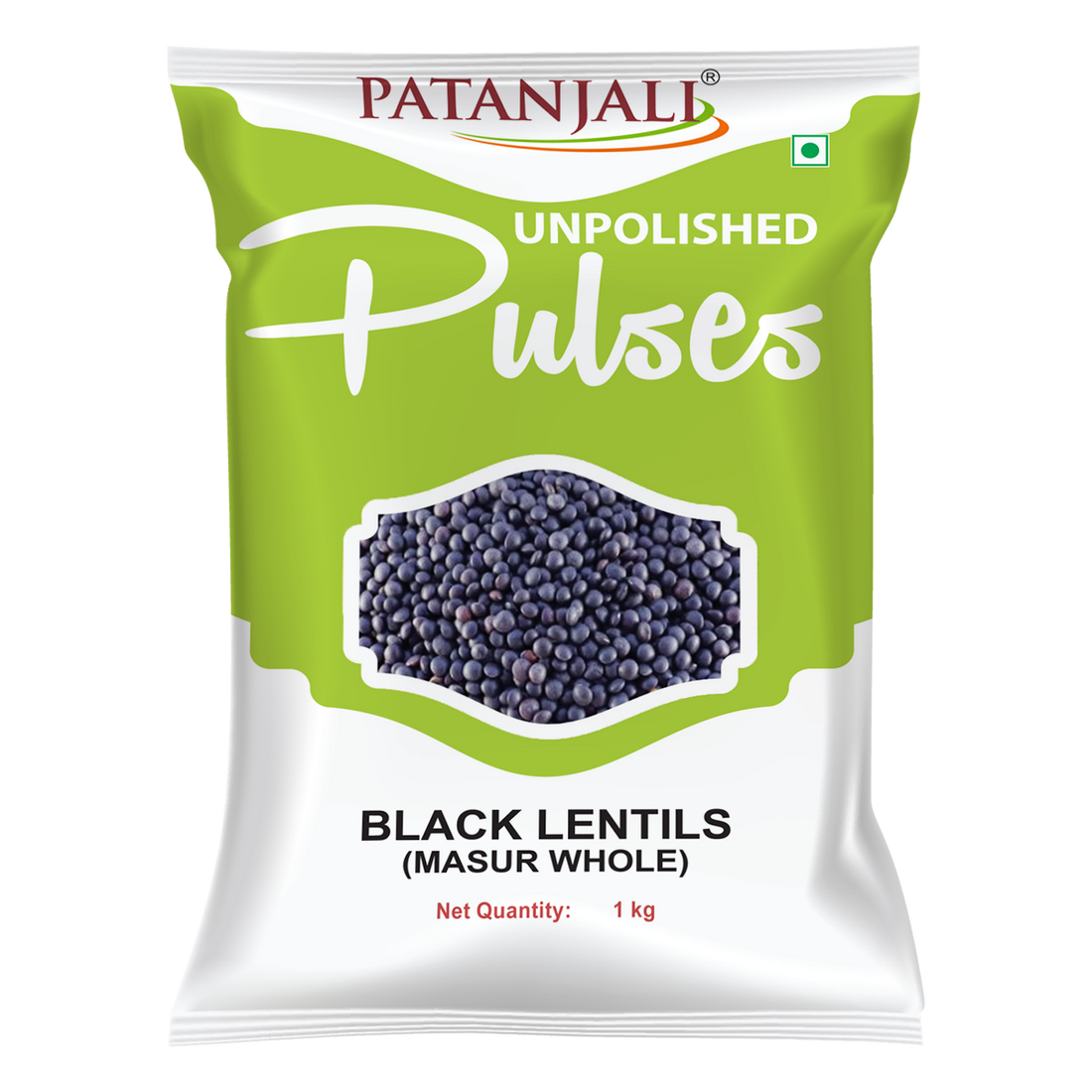 Patanjali 【Patanjali】 Unpolished Black Masur (500 g)｜未精製ブラックマスール（レンズ豆）｜500g｜現地直輸入で買える日本国内最安級【インドの森】