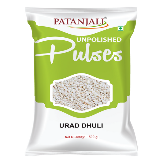Patanjali 【Patanjali】 Unpolished Urad Dhuli｜ウラド豆（皮なし・未精製）｜500g｜現地直輸入で買える日本国内最安級【インドの森】