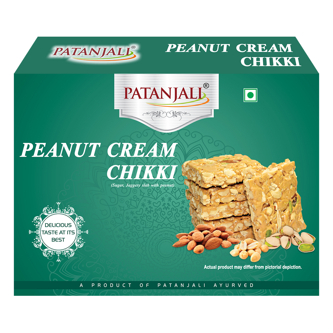 Patanjali 【Patanjali】 Peanut Cream Chikki｜ピーナッツクリームチッキ｜400g｜現地直輸入で買える日本国内最安級【インドの森】