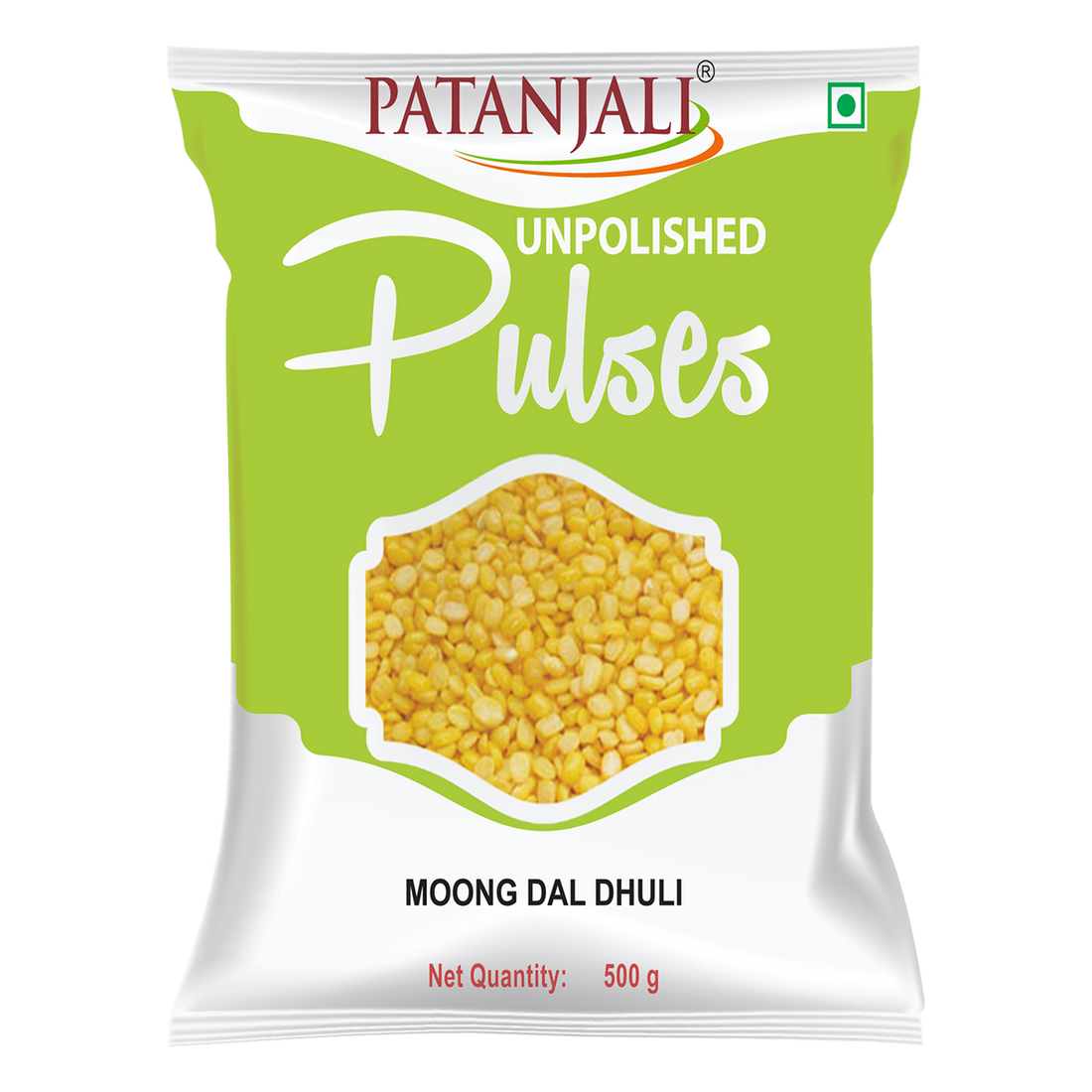 Patanjali 【Patanjali】 Unpolished Moong Dal Dhuli｜ムングダール（皮なし・精白なし）｜500g｜現地直輸入で買える日本国内最安級【インドの森】