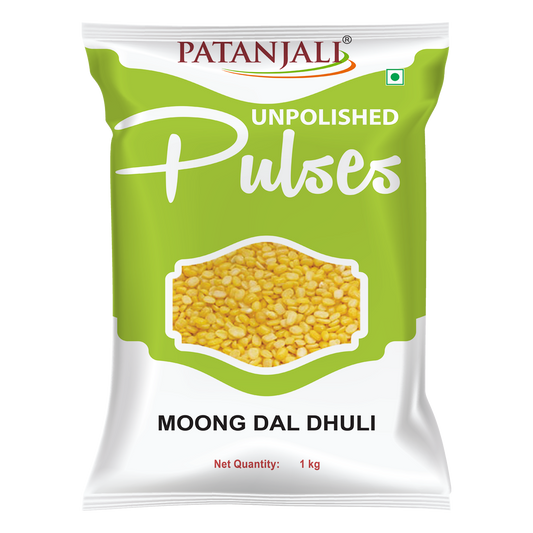 Patanjali 【Patanjali】 Unpolished Moong Dal Dhuli｜ムングダール（皮なし・未精製）｜1000g｜現地直輸入で買える日本国内最安級【インドの森】