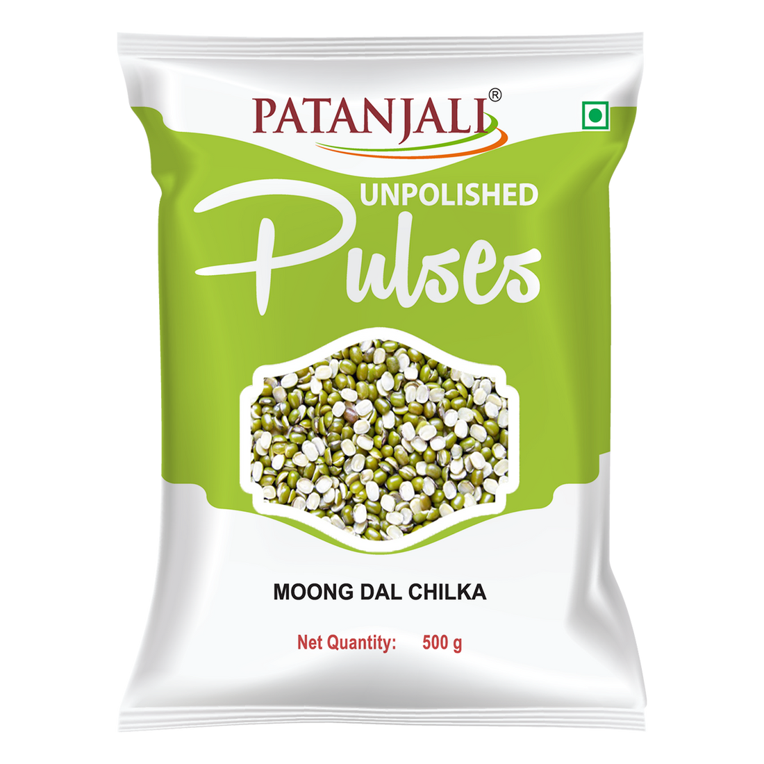 Patanjali 【Patanjali】 Unpolished Moong Dal Chilka｜無研磨ムングダール（皮付き）｜500g｜現地直輸入で買える日本国内最安級【インドの森】