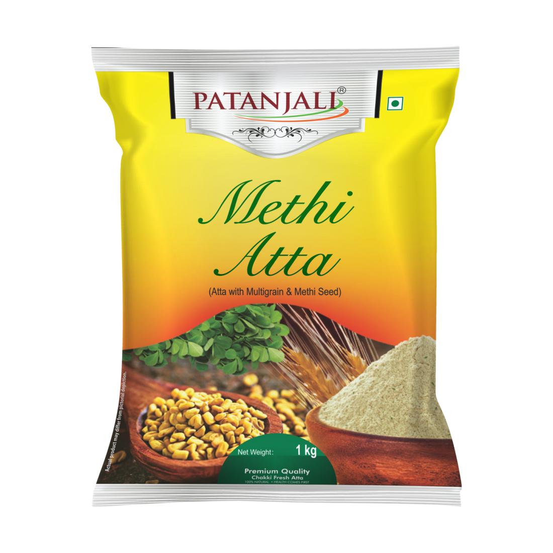 Patanjali 【Patanjali】 Methi Atta｜メティ アタ粉｜500g｜現地直輸入で買える日本国内最安級【インドの森】