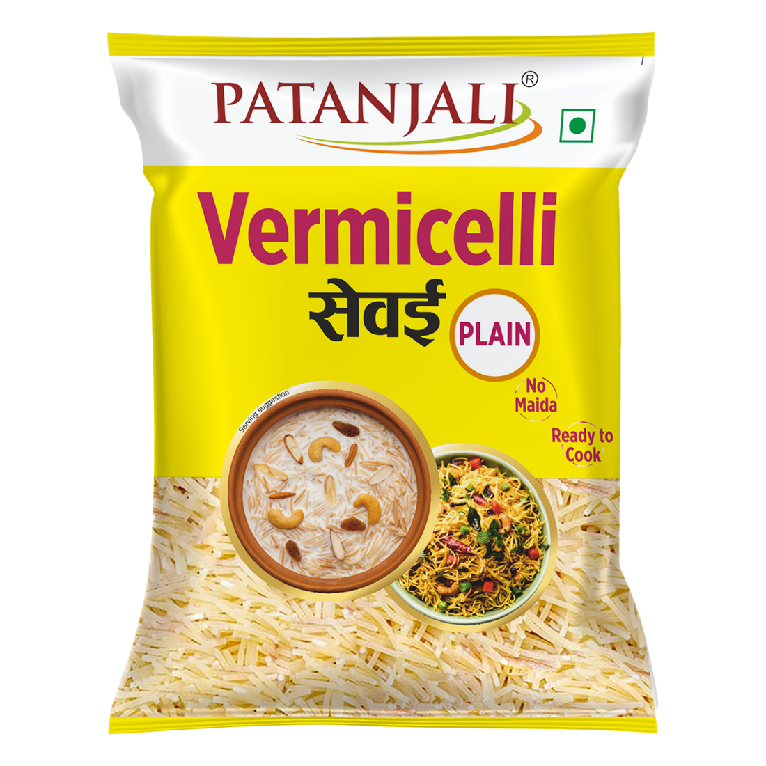 Patanjali 【Patanjali】 Vermicelli Plain｜プレーンバ｜90g｜現地直輸入で買える日本国内最安級【インドの森】