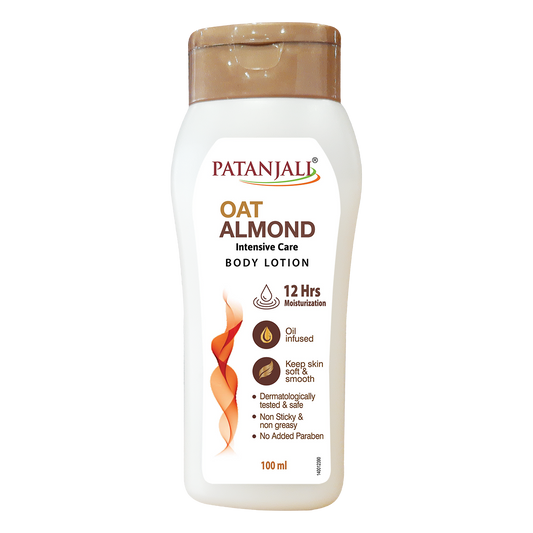 Patanjali 【Patanjali】 Oat- Almond Intensive Care Body Lotion｜オーツ＆アーモンド インテンシブケア ボディローション｜100g｜現地直輸入で買える日本国内最安級【インドの森】