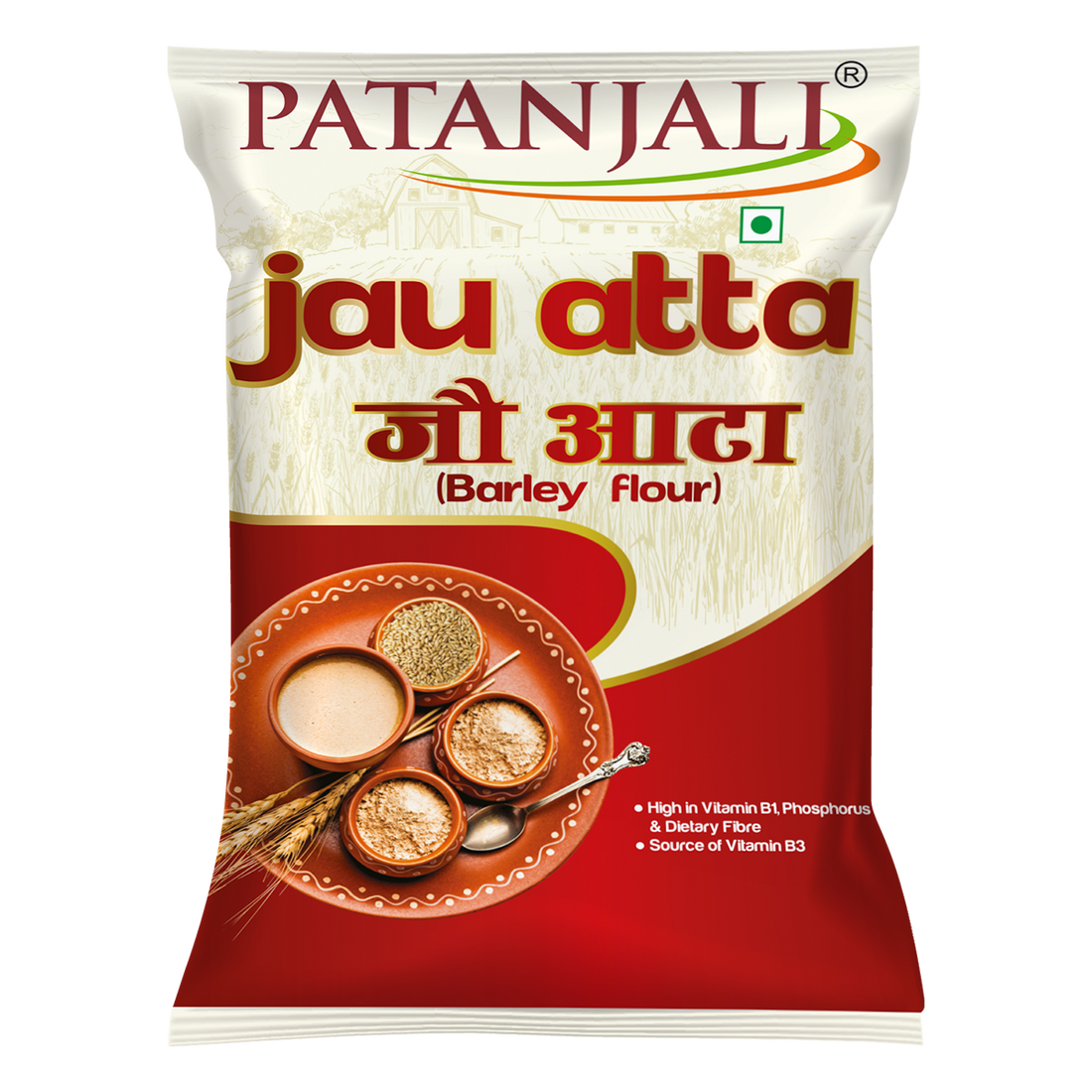 Patanjali 【Patanjali】 Jau Atta｜ジャウ・アッタ｜500g｜現地直輸入で買える日本国内最安級【インドの森】