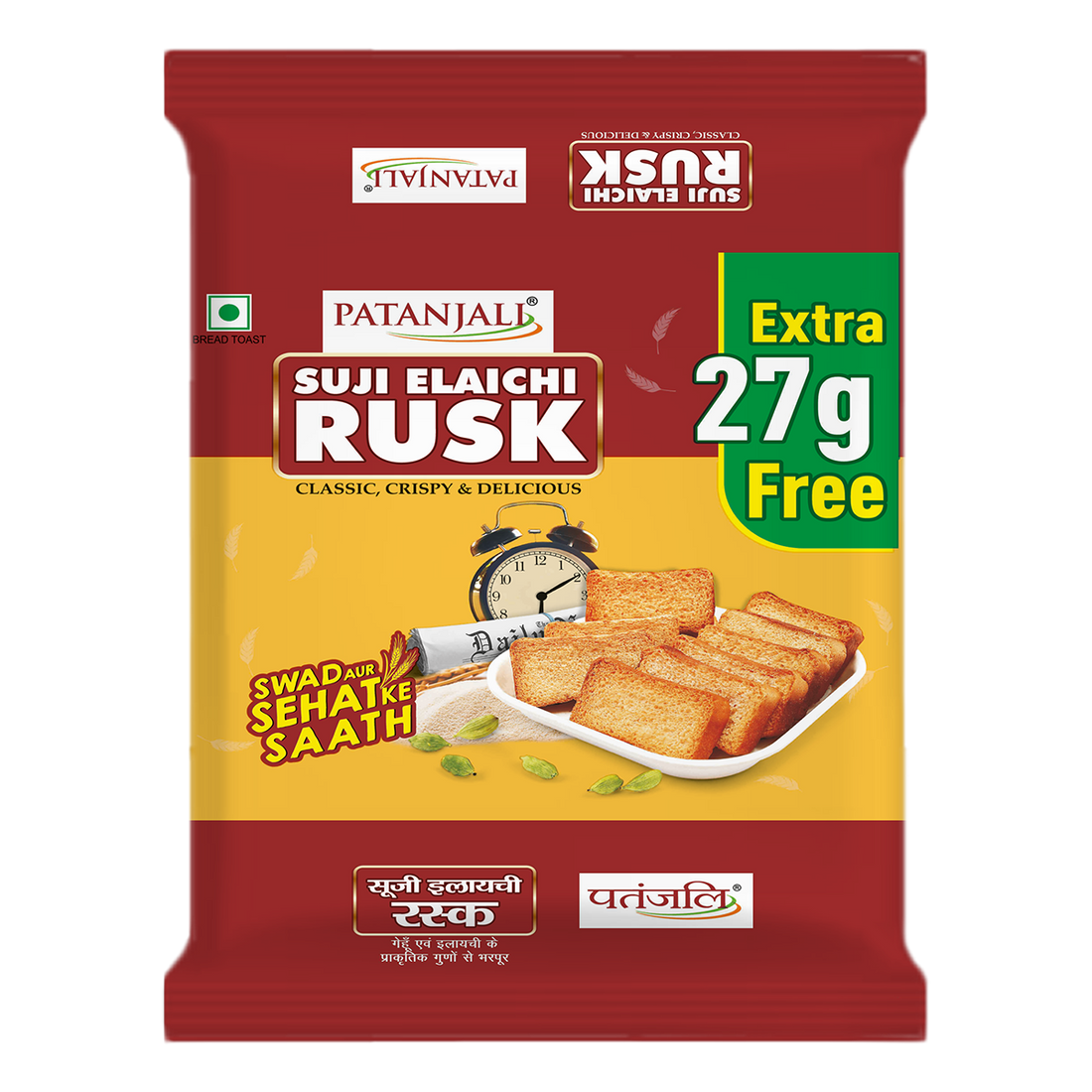 Patanjali 【Patanjali】 Suji Elaichi Rusk｜スージー エライチ ラスク｜300g｜現地直輸入で買える日本国内最安級【インドの森】