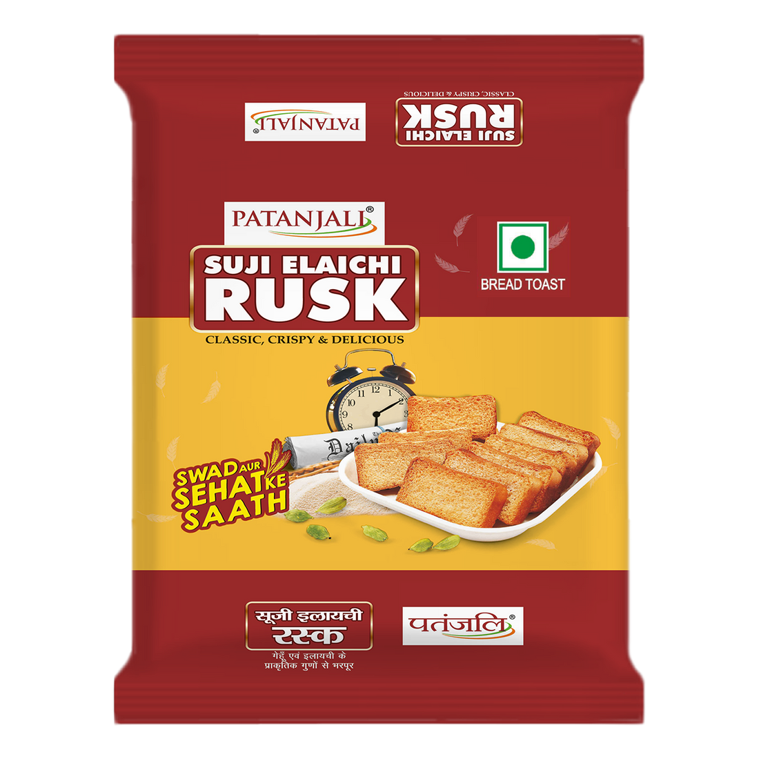 Patanjali 【Patanjali】 Suji Elaichi Rusk｜スージー エライチ ラスク｜182g｜現地直輸入で買える日本国内最安級【インドの森】