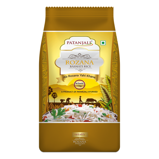 Patanjali 【Patanjali】 Rozana Basmati Rice｜パタンジャリ ロザナ バスマティライス｜1000g｜現地直輸入で買える日本国内最安級【インドの森】