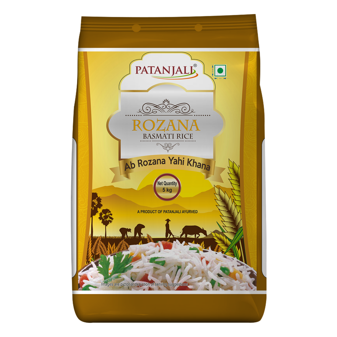 Patanjali 【Patanjali】 Rozana Basmati Rice｜ロザナ バスマティ米｜5000g｜現地直輸入で買える日本国内最安級【インドの森】