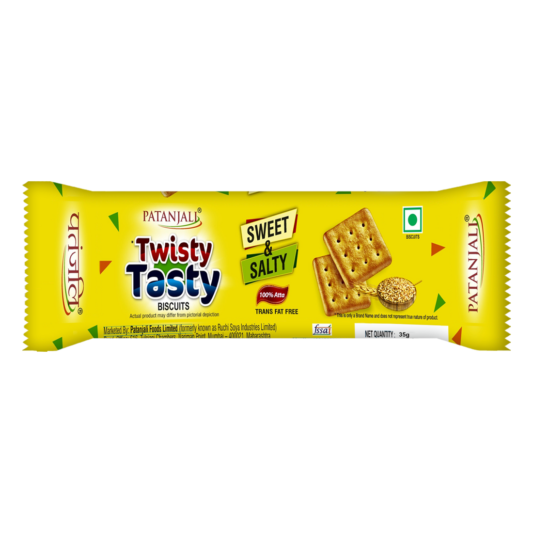 Patanjali 【Patanjali】 Twisty Tasty Biscuit｜ツイスティテイスティビス｜35g｜現地直輸入で買える日本国内最安級【インドの森】