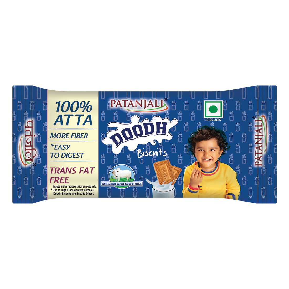 Patanjali 【Patanjali】 Doodh Biscuits (800 g)｜ド｜800g｜インド現地からお取り寄せ【インドの森】