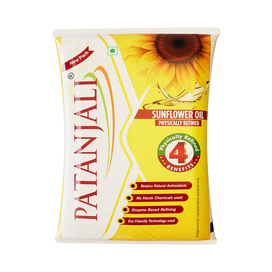 Patanjali 【Patanjali】 Sunflower Oil (Pouch)｜サンフラワーオイル（パウチ）｜1000g｜現地直輸入で買える日本国内最安級【インドの森】