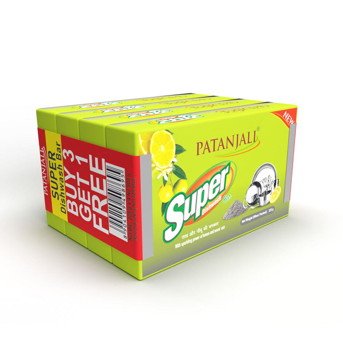 Patanjali 【Patanjali】 Super Dish wash Bar-225 Gram B3G1 Free｜スーパー食器洗いバー｜225g｜現地直輸入で買える日本国内最安級【インドの森】