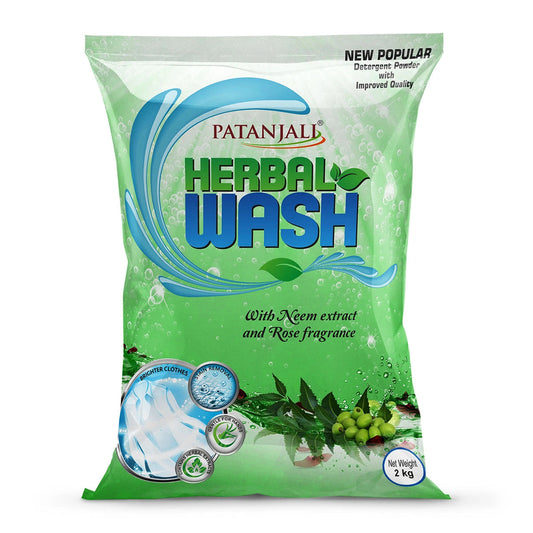 Patanjali 【Patanjali】 Herbal Wash Detergent Powder｜ハーバルウォッシュ 洗濯用洗剤パウダー｜2000g｜現地直輸入で買える日本国内最安級【インドの森】