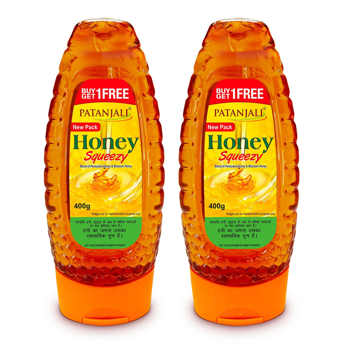 Patanjali 【Patanjali】 Honey Squeeze - 400 G (1+1 Combo)｜ハニースクイーズ｜800g｜現地直輸入で買える日本国内最安級【インドの森】