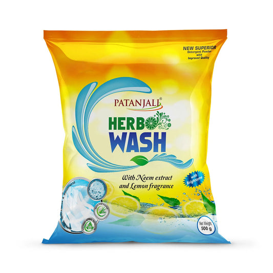 Patanjali 【Patanjali】 Herbo Wash Detergent Powder (2 kg)｜ハーボウォッシュ 粉末洗濯洗剤｜2000g｜現地直輸入で買える日本国内最安級【インドの森】
