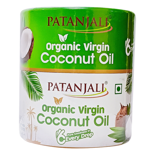 Patanjali 【Patanjali】 ORGANIC VIRGIN COCONUT OIL (JAR)｜オーガニック バージン ココナッツオイル（瓶）｜100g｜現地直輸入で買える日本国内最安級【インドの森】