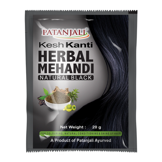 Patanjali 【Patanjali】 Kesh Kanti Herbal Mehandi (Natural Black)｜ケシュカンティ ハーバル メヘンディ｜20g｜現地直輸入で買える日本国内最安級【インドの森】