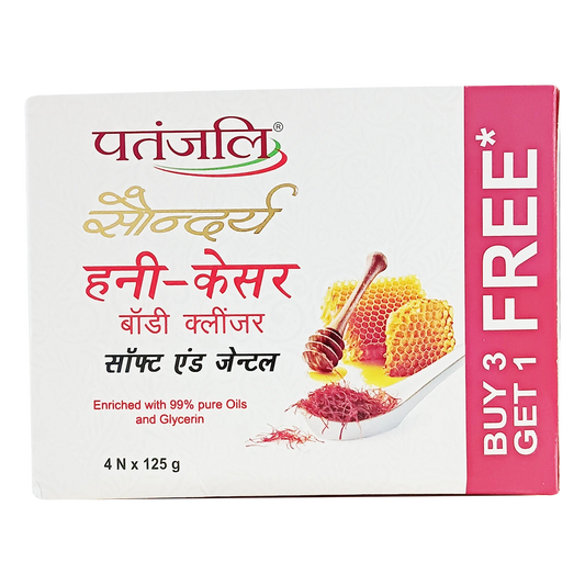 Patanjali 【Patanjali】 Saundarya Honey Kesar Body Cleanser-125g B3 G1 Free｜サウンダリヤ ハ｜125g｜現地直輸入で買える日本国内最安級【インドの森】
