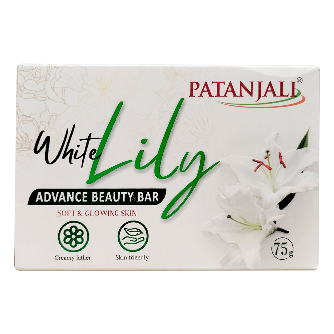Patanjali 【Patanjali】 White Lily Advance Beauty Bar｜ホワイトリリー アドバンス ビューティーバー｜75g｜現地直輸入で買える日本国内最安級【インドの森】