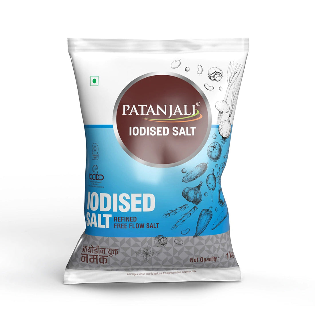 Patanjali 【Patanjali】 Iodized Salt (Namak)｜ヨウ素添加塩（ナマック）｜1000g｜現地直輸入で買える日本国内最安級【インドの森】