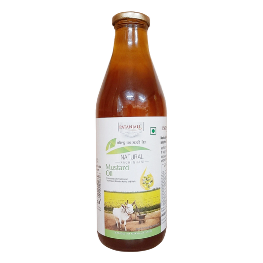 Patanjali 【Patanjali】 Kolhu Mustard Oil｜コールフー マスタードオイル｜1000g｜現地直輸入で買える日本国内最安級【インドの森】