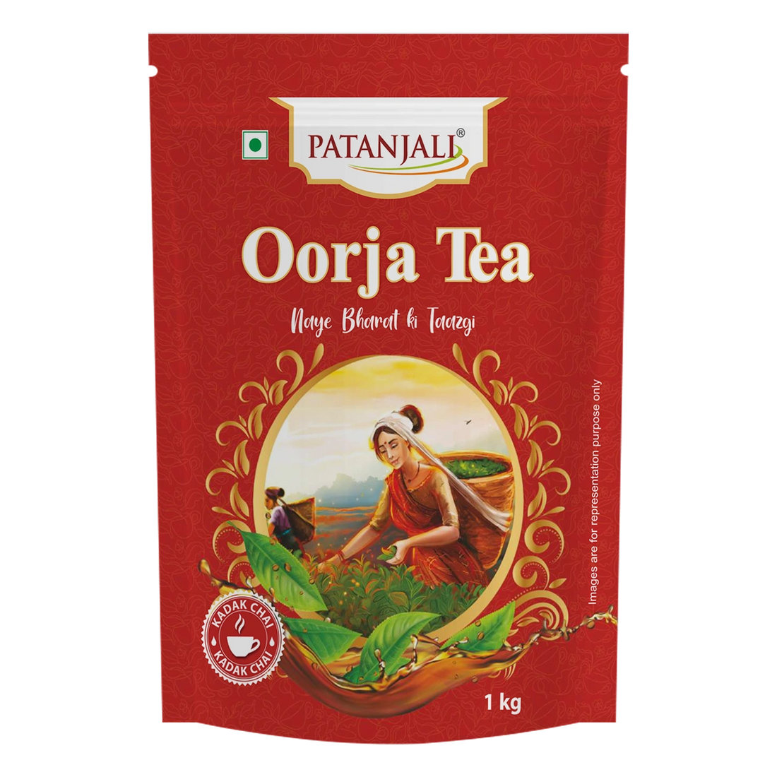 Patanjali 【Patanjali】 Oorja Tea - (Standy Pouch)｜オージャティー（スタン｜1000g｜現地直輸入で買える日本国内最安級【インドの森】