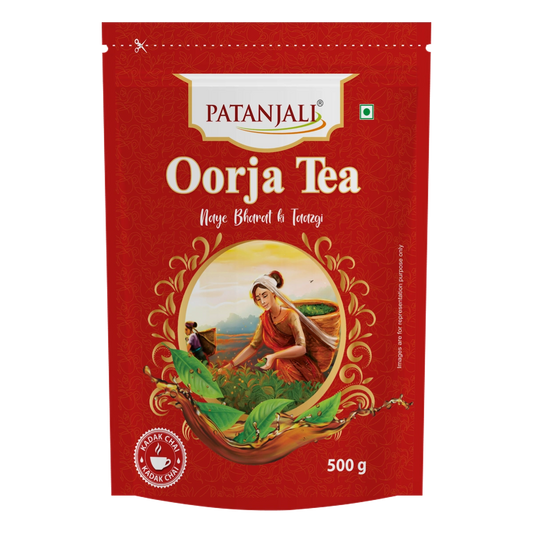 Patanjali 【Patanjali】 Oorja Tea - (Standy Pouch) - T｜オールジャティー（スタンディパ｜500g｜現地直輸入で買える日本国内最安級【インドの森】