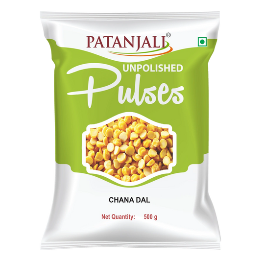 Patanjali 【Patanjali】 Unpolished Chana Dal｜未精白チャナ｜500g｜現地直輸入で買える日本国内最安級【インドの森】