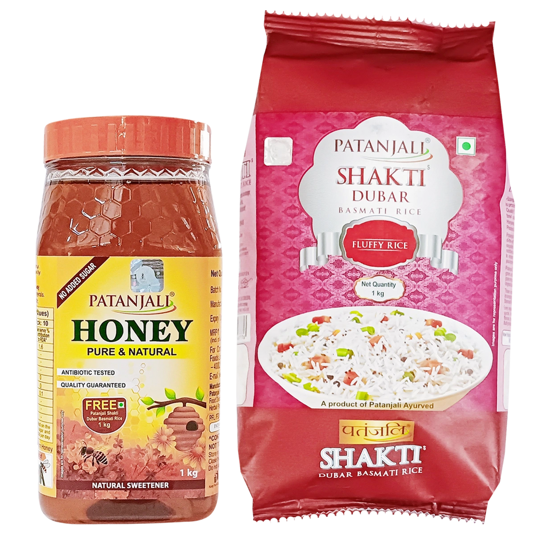 Patanjali 【Patanjali】 Honey 1kg - Free Shakti Dubar Rice｜はち｜1000g｜現地直輸入で買える日本国内最安級【インドの森】