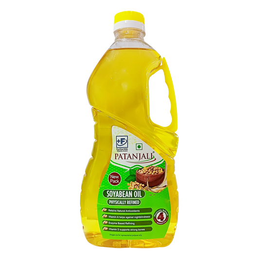 Patanjali 【Patanjali】 Soyabean Oil 2 Ltr Pet Jar｜大豆油 PETジャー｜2000g｜現地直輸入で買える日本国内最安級【インドの森】