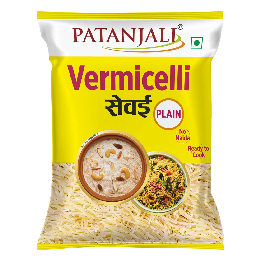 Patanjali 【Patanjali】 Vermicelli Plain｜バーミセリ プレーン｜900g｜現地直輸入で買える日本国内最安級【インドの森】