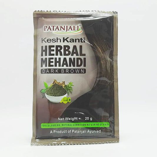 Patanjali 【Patanjali】 Kesh Kanti Herbal Mehandi (Dark Brown)｜ケシュカンティ ハーバルメヘンディ（ダークブラウン）｜20g｜現地直輸入で買える日本国内最安級【インドの森】