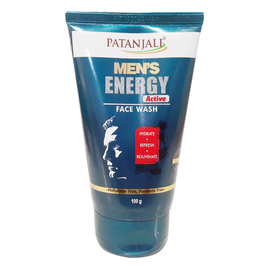 Patanjali 【Patanjali】 Men's Energy Active Face Wash｜メンズ エナジー アクティブ フェイスウォッシュ｜100g｜現地直輸入で買える日本国内最安級【インドの森】